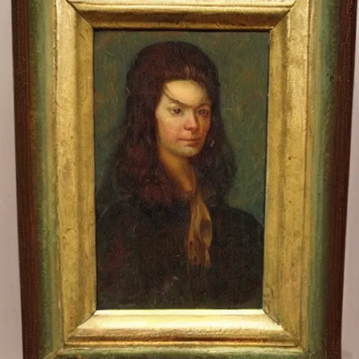 Prompt: obscure art portrait by old masters