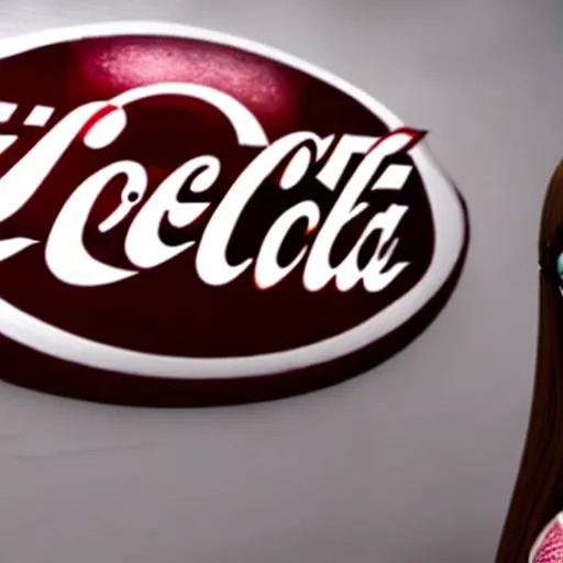 Prompt: 3 d render of the coke logo personified as a soda themed girl, large creepy eyes, extremely detailed and colorful eyes, soda themed girl, hyper detailed money sign pupils, tim burton, junji ito, her forehead has the coke logo carved into it, dollar sign pupils, extremely uncomfortable, money everywhere, cash falling, coke flood, blender 3 d, unreal engine