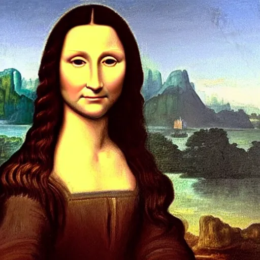 Image similar to la joconde gioconda but as a man