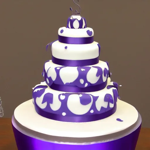 Prompt: a wedding cake for a squid and a whale