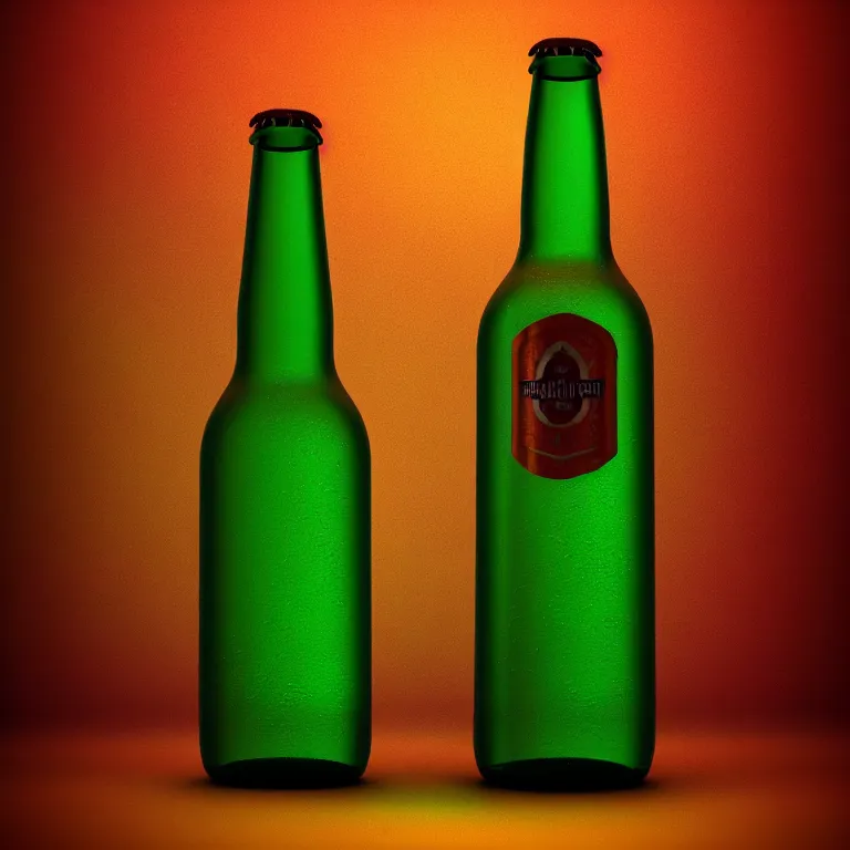 Image similar to beautiful colorful beer bottle, concept art, 3 d render in octane, zbrush, perfect composition, beautiful detailed intricate insanely detailed octane render trending on artstation, 8 k artistic photography, photorealistic, soft natural volumetric cinematic perfect light, chiaroscuro, award - winning photograph, masterpiece, studio photography, product photo