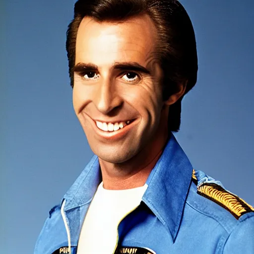 Image similar to screenshot fonz portrait from 70s comedy unhappy TV show unhappy days