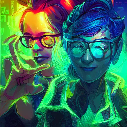 Image similar to skill magic geek inside matrix deepdream radiating a glowing aura stuff loot legends stylized digital illustration video game icon artstation lois van baarle, ilya kuvshinov, rossdraws,