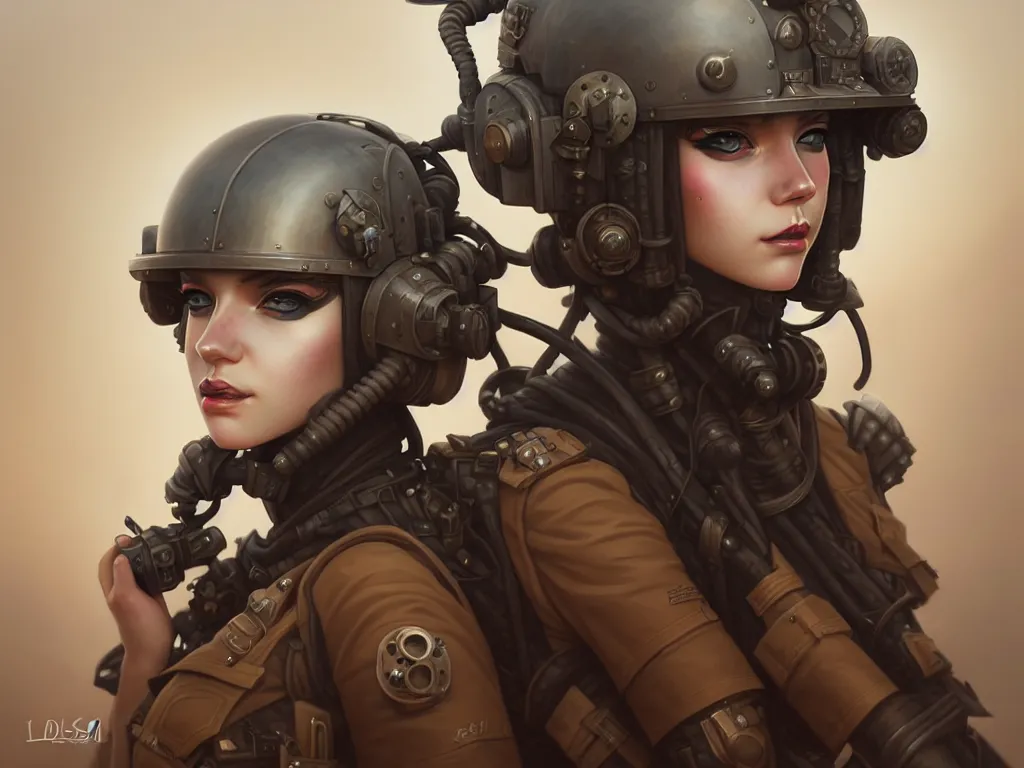 Image similar to portrait of dieselpunk blackpink lisa soldier girl, helmet, stormy sand desert, armored, highly detailed, digital painting, face detail, sharp focus, art, illustrations by loish and ayanamikodon and irakli nadar and rossdraws and wlop