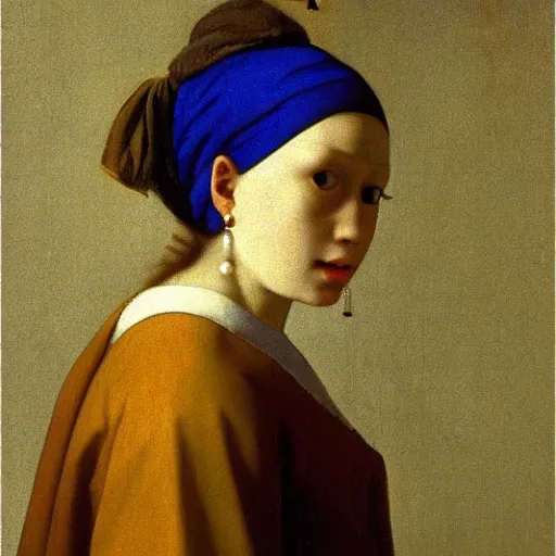 Image similar to the pearl with the girl earring by johannes vermeer