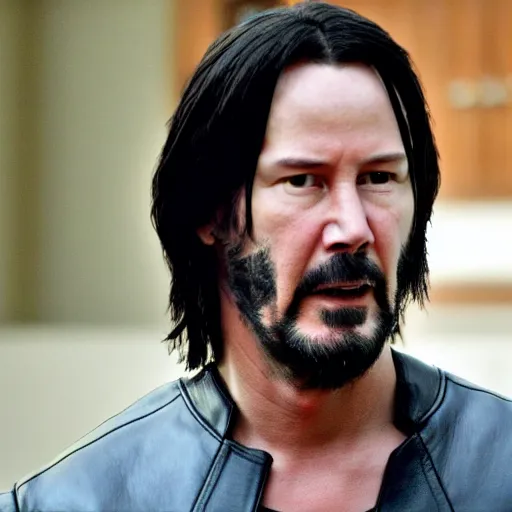 Prompt: Keanu Reeves in Sons of anarchy very detail4K quality super realistic