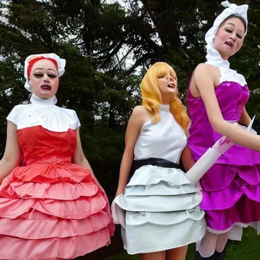 Image similar to maids wearing plastic dresses
