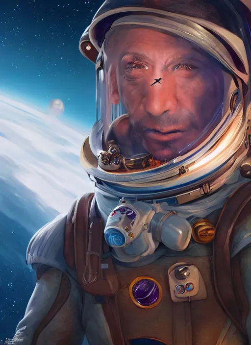 Prompt: An epic fantasy comic book style portrait painting of a petit brabancon astronaut in space, unreal 5, DAZ, hyperrealistic, octane render, cosplay, RPG portrait, dynamic lighting