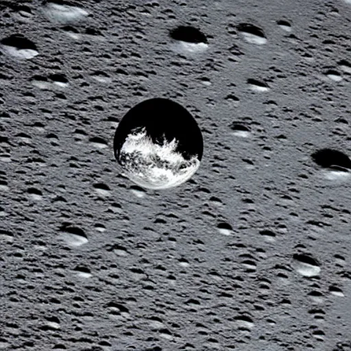 Image similar to exploding planet earth, photo taken from the moon, arbitrary