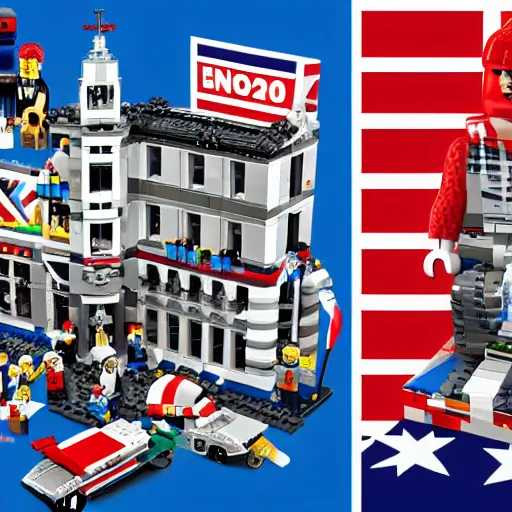 Image similar to concept art for a new 2 0 2 0 united states election lego set