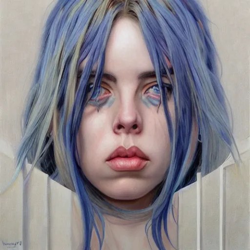 Image similar to Billie Eilish, by Mark Brooks, by Donato Giancola, by Victor Nizovtsev