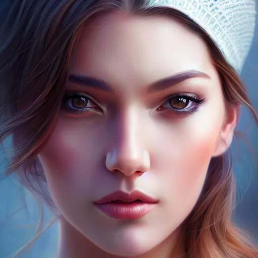 Image similar to photo of a gorgeous young woman in the style of stefan kostic, realistic, sharp focus, 8k high definition, insanely detailed, intricate, elegant, art by stanley lau and artgerm