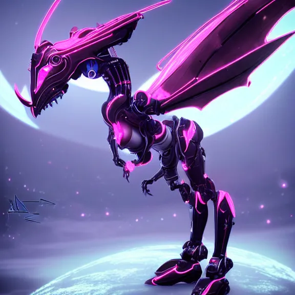 Image similar to highly detailed giantess shot, exquisite warframe fanart, looking up at a giant beautiful majestic saryn prime female warframe, as a stunning anthropomorphic robot female hot dragon, robot dragon head, looming over you, elegantly posing over you, sleek bright white armor with glowing fuchsia accents, camera between detailed robot legs, looking up, proportionally accurate, anatomically correct, sharp detailed robot dragon paws, two arms, two legs, camera close to the legs and feet, giantess shot, furry shot, upward shot, ground view shot, leg and hip shot, elegant shot, epic low shot, high quality, captura, realistic, sci fi, professional digital art, high end digital art, furry art, macro art, giantess art, anthro art, DeviantArt, artstation, Furaffinity, 3D realism, 8k HD octane render, epic lighting, depth of field