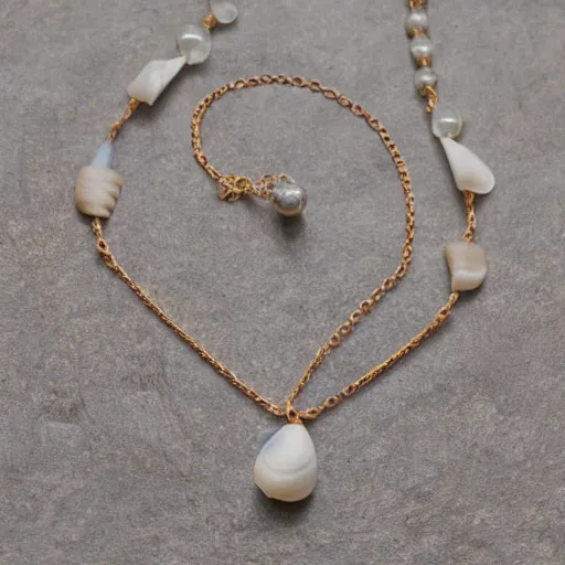 Prompt: olivella shell jewelry
