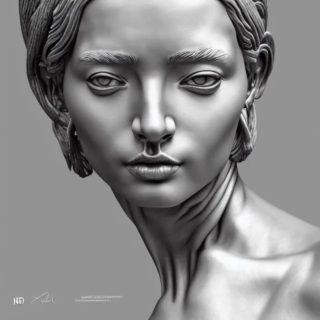 Image similar to statue woman, highly detailed, 4 k, hdr, smooth, sharp focus, high resolution, award - winning photo, artgerm, photorealistic