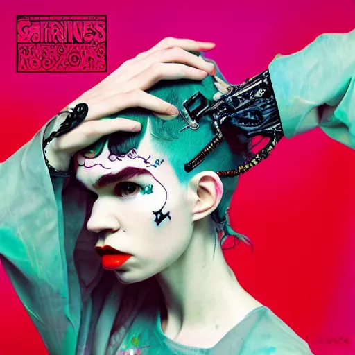 Image similar to Grimes - Book 1 album cover, album art, album cover art, 8k