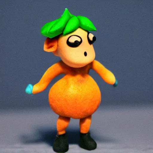 Image similar to claymation peach