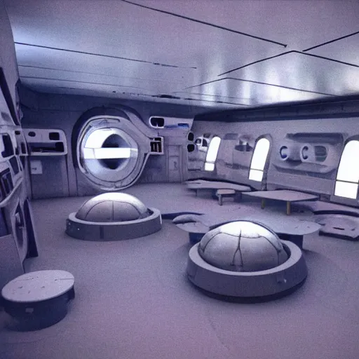 Image similar to inside of area 5 1, futuristic, distopian, aliens