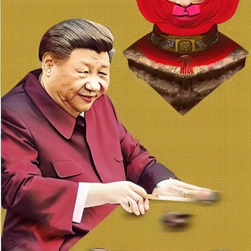 Prompt: xi jinping as a magic the gathering card