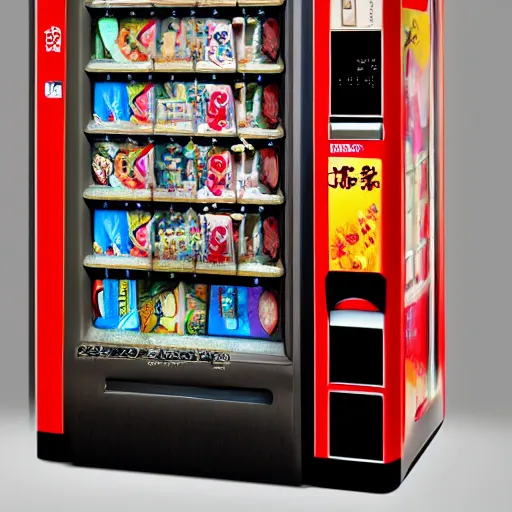 Prompt: a beautiful picture of japanese vending machines trending on artstation