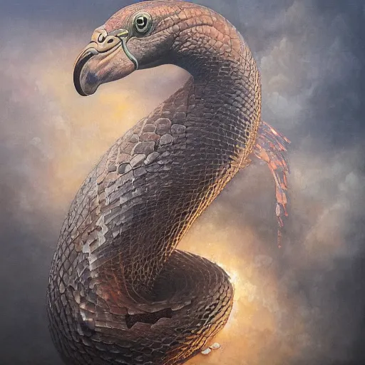 a detailed portrait of flamingo python hybrid mix by | Stable Diffusion ...