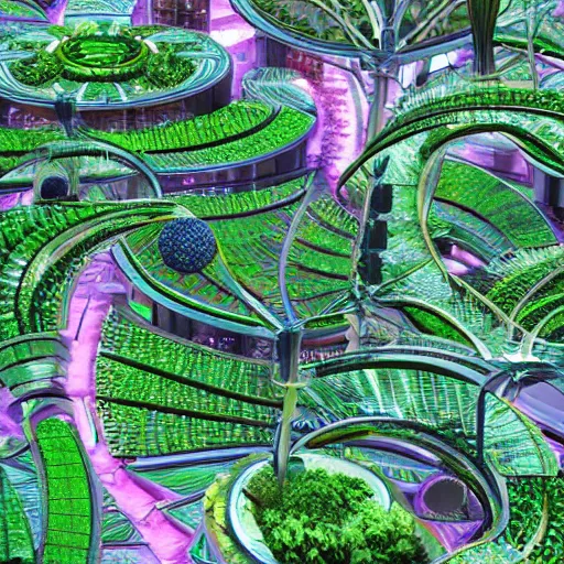 Image similar to futuristic botanical city