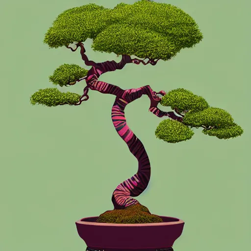 Prompt: bonsai baobab! tree but minimalistic concept art by frank stella gilleard james whalen tom, colorful, soft light, trending on artstation, minimalism