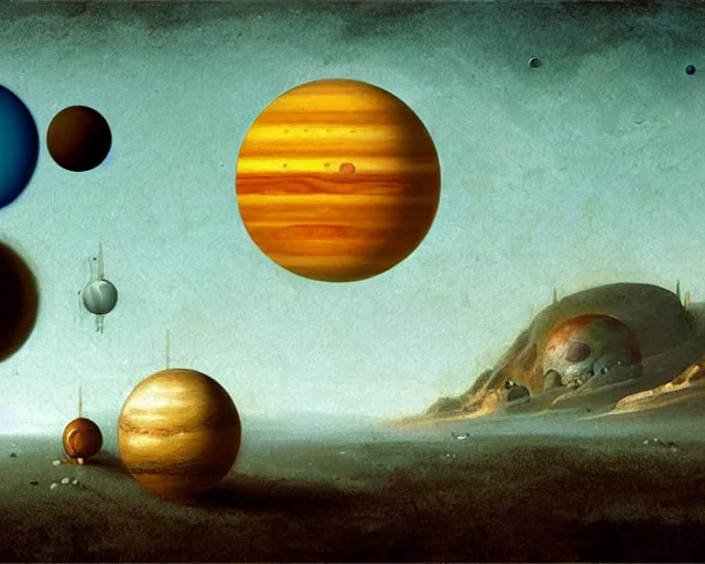 Image similar to solar system, a closeup simple vector pop surrealism, by ( leonardo da vinci ) and greg rutkowski