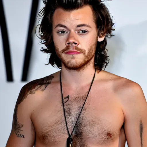 Prompt: hairy harry styles