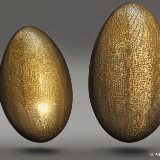 Image similar to translucent metallic dragon scale egg, photorealistic, symmetrical, unreal engine, beautiful scales in background