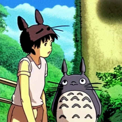 Prompt: a still of totoro in studio ghibli's Only Yesterday 1991 animation