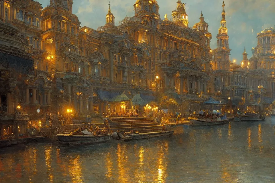 Prompt: beautiful ukranian city of odessa, summer season, moody scene, highly detailed, intricate, sharp details, summer vibe, gorgeous scene by gaston bussiere, craig mullins, somber lighting, drawn by giacomo burattini, inspired by graphic novel cover art, hyperrealistic, 8 k by rhads