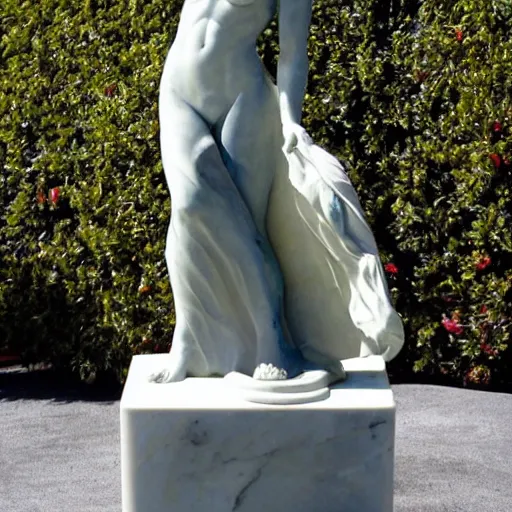 Prompt: beautiful marble statue of kristen bell