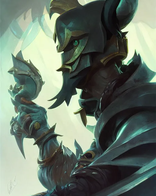 Image similar to '' Portrait of Veigar character, league of legends, LOL, fantasy, d&d, digital painting, artstation, concept art, sharp focus, illustration, art by greg rutkowski and alphonse mucha ''