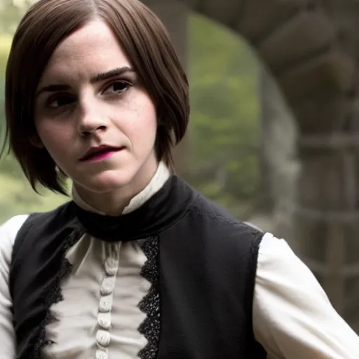 Image similar to Emma Watson playing as Severus Snape