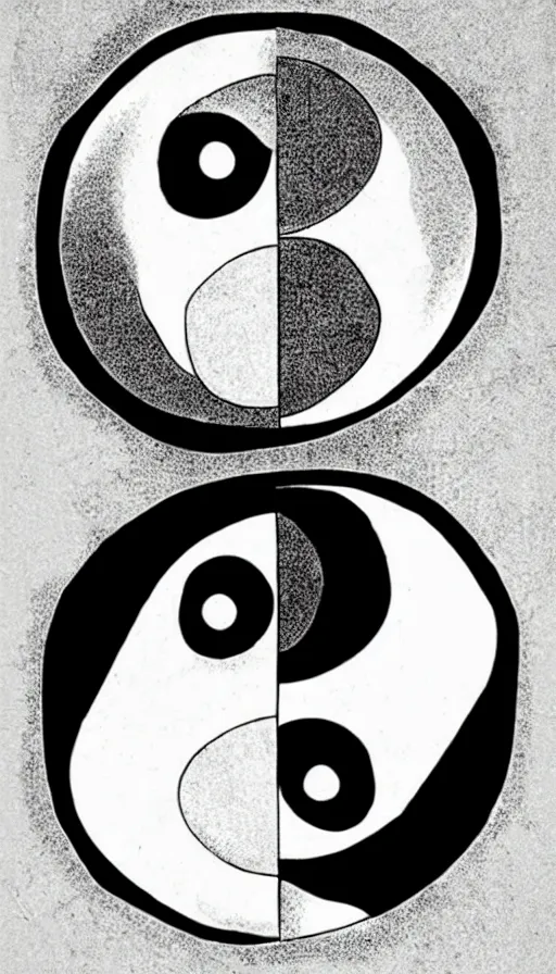 Image similar to Abstract representation of ying Yang concept, by Eiichiro Oda