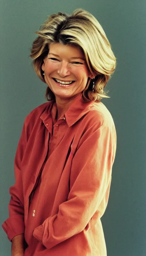 Prompt: martha stewart at k - mart 1 9 8 9. portrait by jean giraud and anton otto fischer