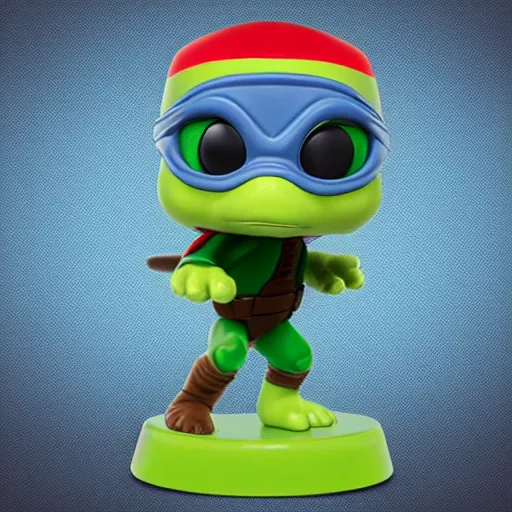 Image similar to teenage mutant ninja turtle as a cute funko pop