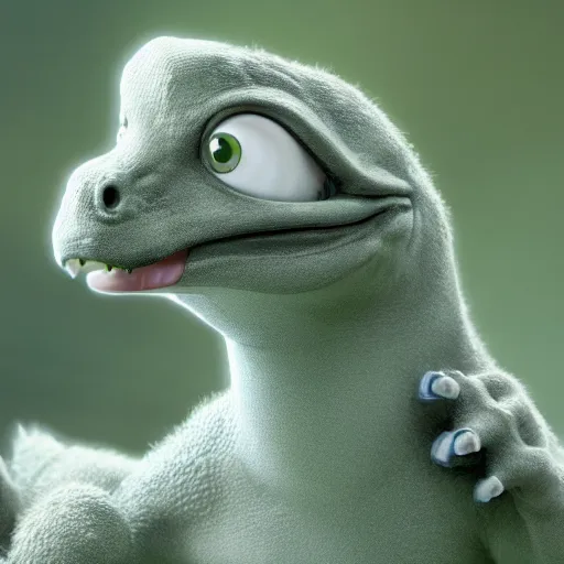 Prompt: cinematic still of a baby dinosaur by Don Bluth, 8k, promotional material