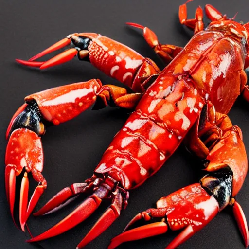 Prompt: Jordan Peterson made from lobsters, artstation