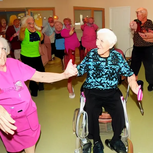 Prompt: nursing home rave