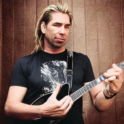 Image similar to chad robert kroeger of nickelback in the music video for the song photograph, look at this photograph meme