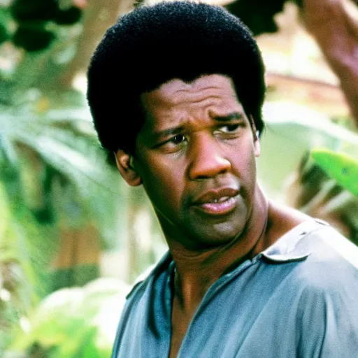 Prompt: film still of denzel washington playing ace ventura