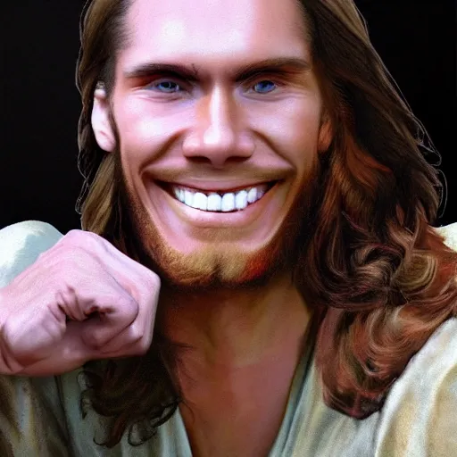 jesus with the Jerma Smile | Stable Diffusion | OpenArt
