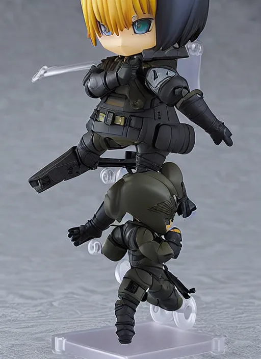 Image similar to a nendoroid of a raiden, metal gear solid, detailed product photo