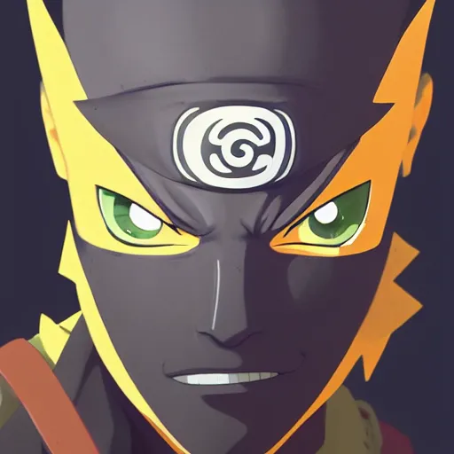 Image similar to face icon stylized minimalist naruto, loftis, cory behance hd by jesper ejsing, by rhads, makoto shinkai and lois van baarle, ilya kuvshinov, rossdraws global illumination