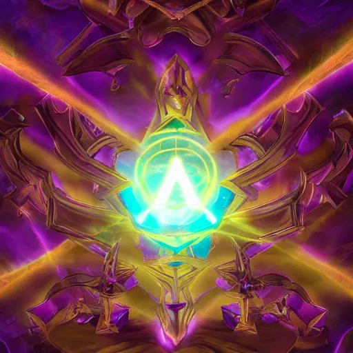 Prompt: purple magic mana symbol, epic legends game icon stylized digital illustration radiating a glowing aura global illumination ray tracing hdr fanart arstation by ian pesty and katarzyna bek - chmiel