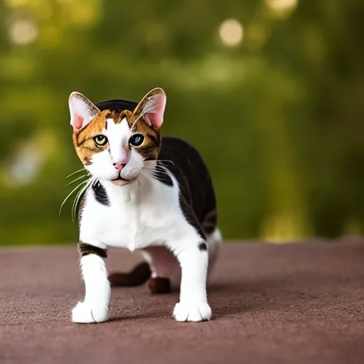 Image similar to a feline beagle - cat - hybrid, animal photography