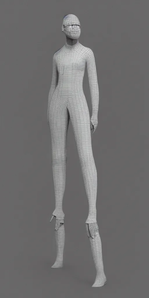 Image similar to balenciaga outfit design, 3d render, highly detailed