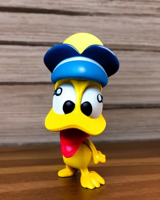 Image similar to donald duck Funko Pop. Photographic, photography